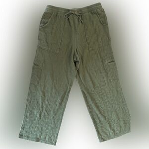Roxy Olive Green Wide-Leg Cargo Pants